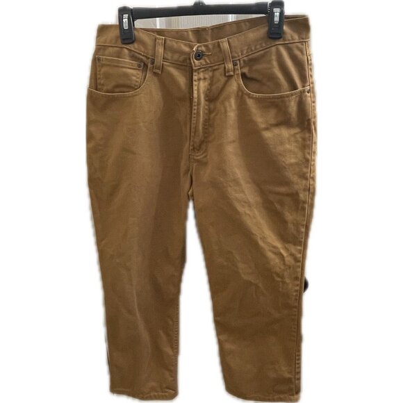 Men’s L.L. Bean Work Jeans Denim Pants Brown Tan Size 32x26  OPG74 Cotton Vtg - Picture 4 of 16